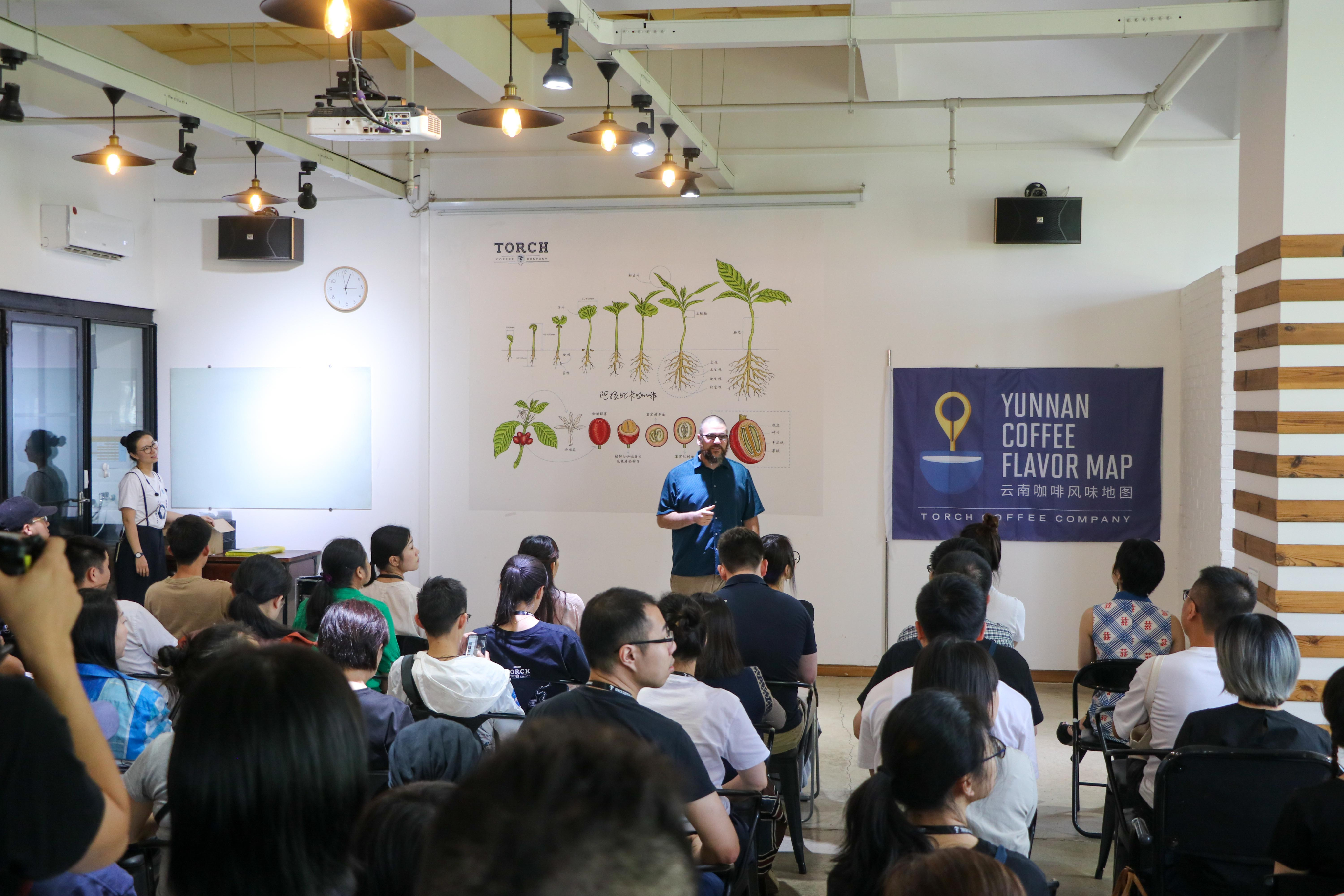 Certified cuppers at a cupping session panel